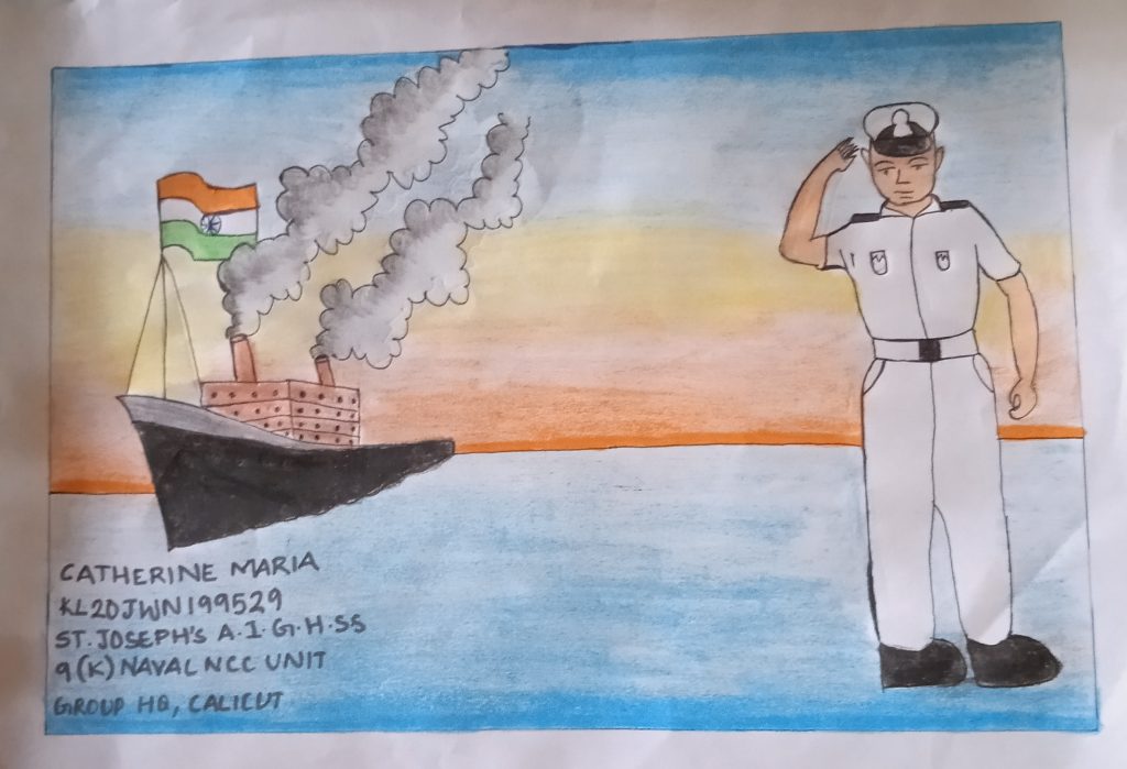 Simple drawing and wall painting – India NCC