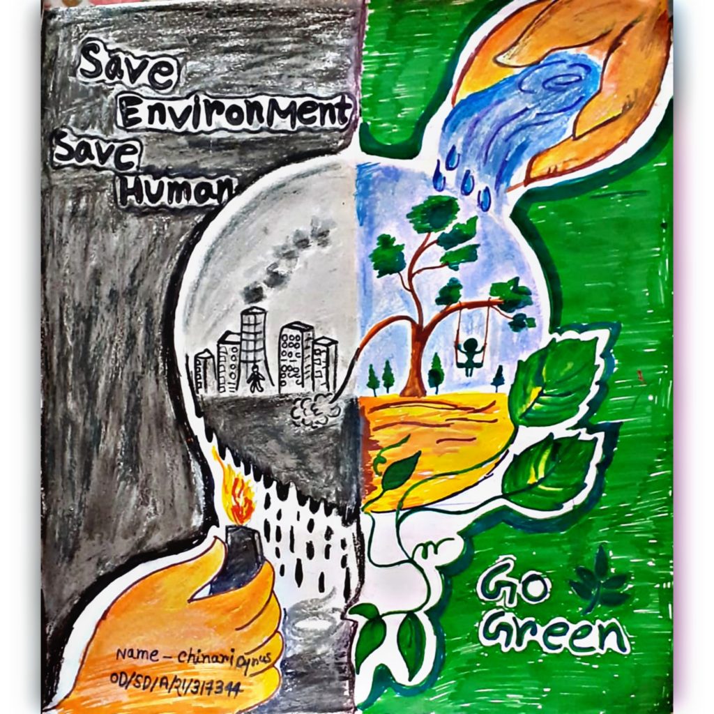 Save Trees, Grow Trees Painting by Sandhya Devi