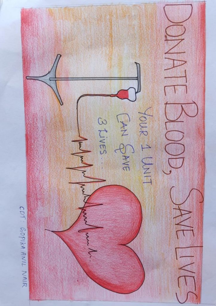 Drawing and painting competition by Europial Youth Society on 14 June 2021  ( Blood Donation Day ) – Kendriya Vidyalaya IIIT Jhalwa, Prayagraj