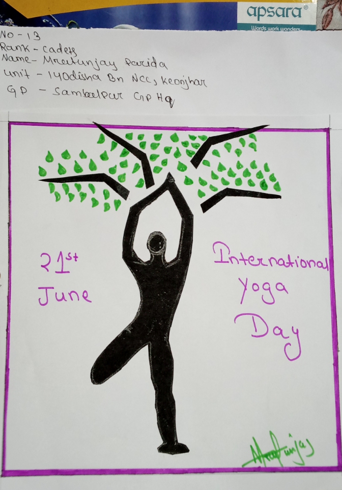 Premium Vector | International yoga day young man meditates character  vector illustration
