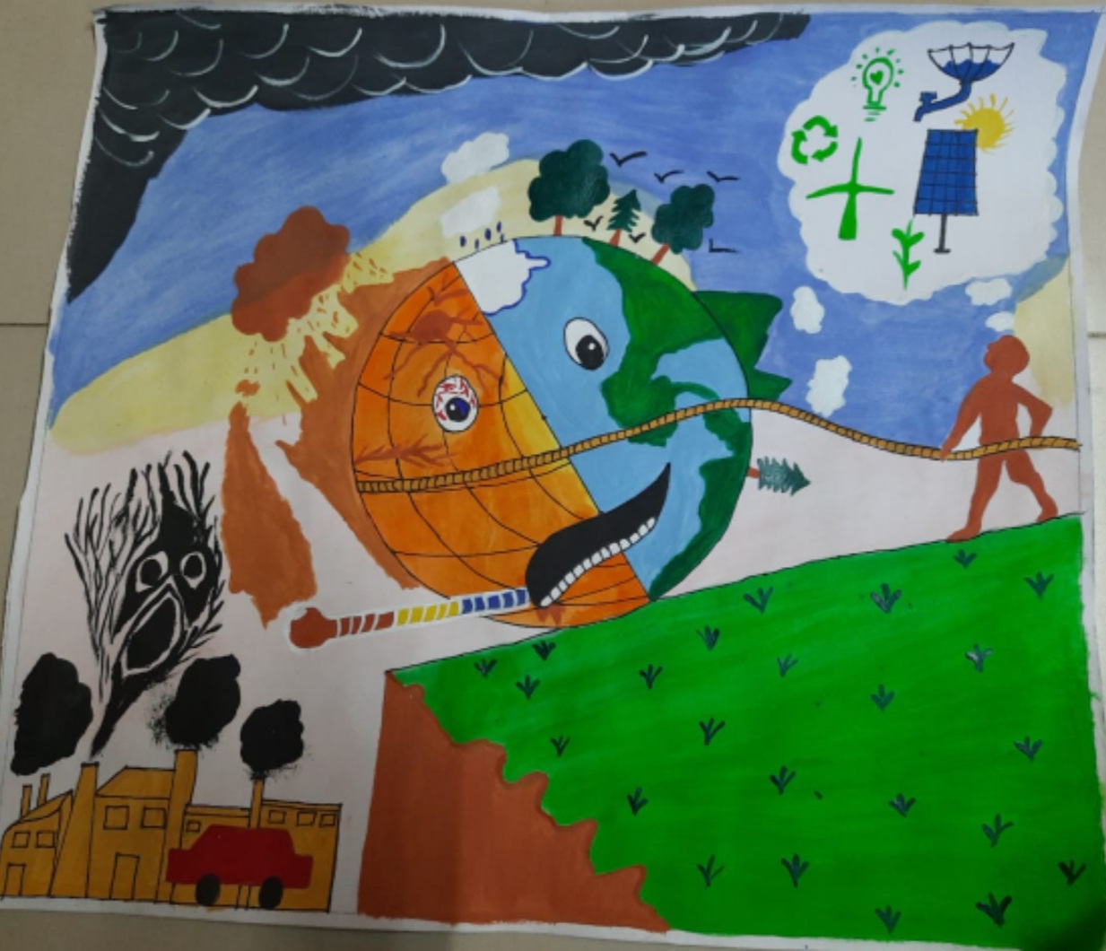 Save Environment Poster Drawing / Save Trees Save Earth Chart Project  Making - YouTube