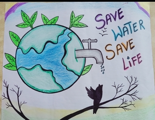 save water | Save water poster drawing, Water art, Earth drawings