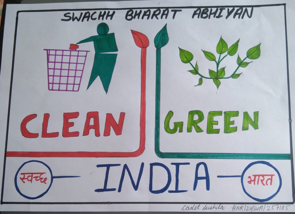 Poster making on swachh Bharat abhiyan – India NCC