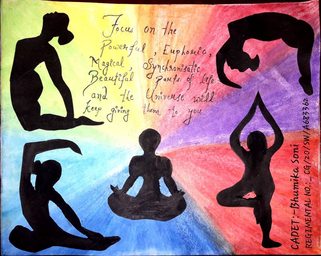Yoga day drawing – India NCC-saigonsouth.com.vn