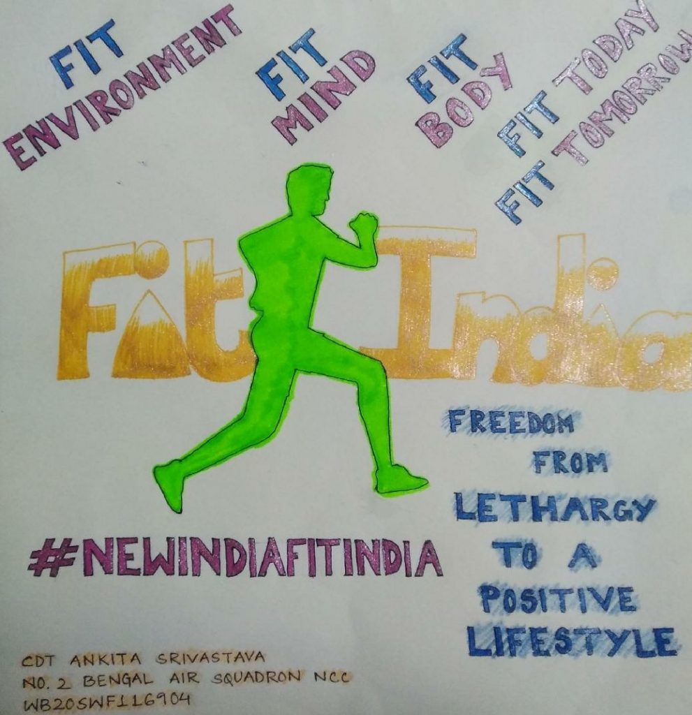 Poster on Fit India – India NCC