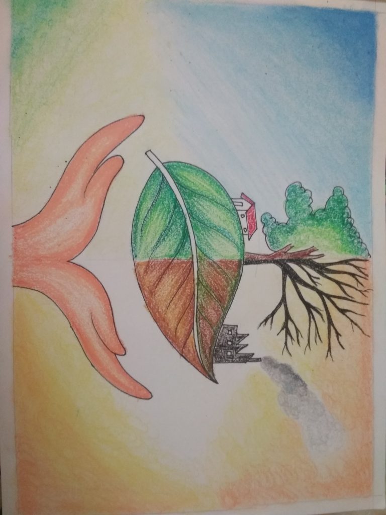 Colored page Global warming painted by vedika