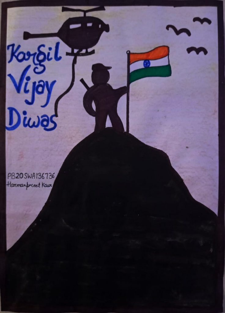 Poster Making On Kargil Vijay Diwas India Ncc