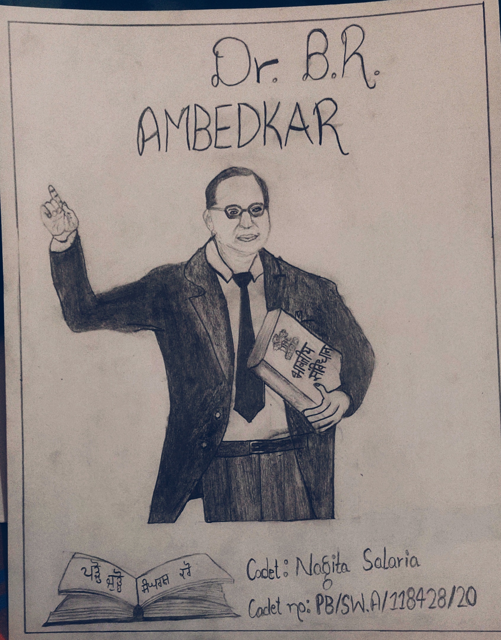 Dr BR Ambedkar Drawing  How to draw DR Babasaheb Ambedkar easily   Easy step by step  Doraemon wallpapers Drawings Step by step drawing