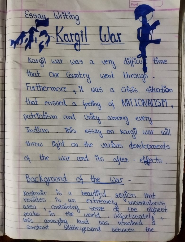 essay on kargil war in 200 words