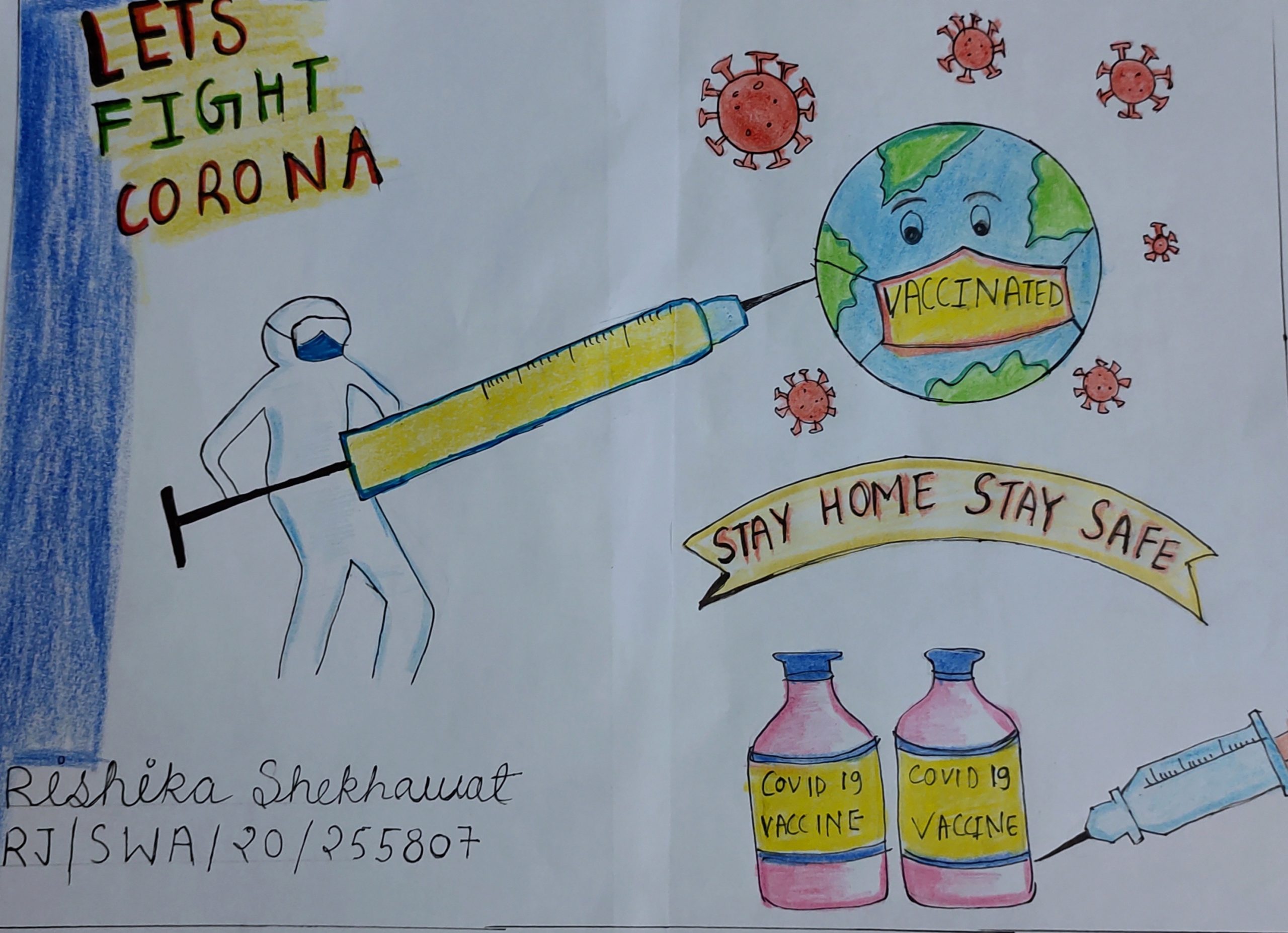 Poster on vaccination awareness – India NCC