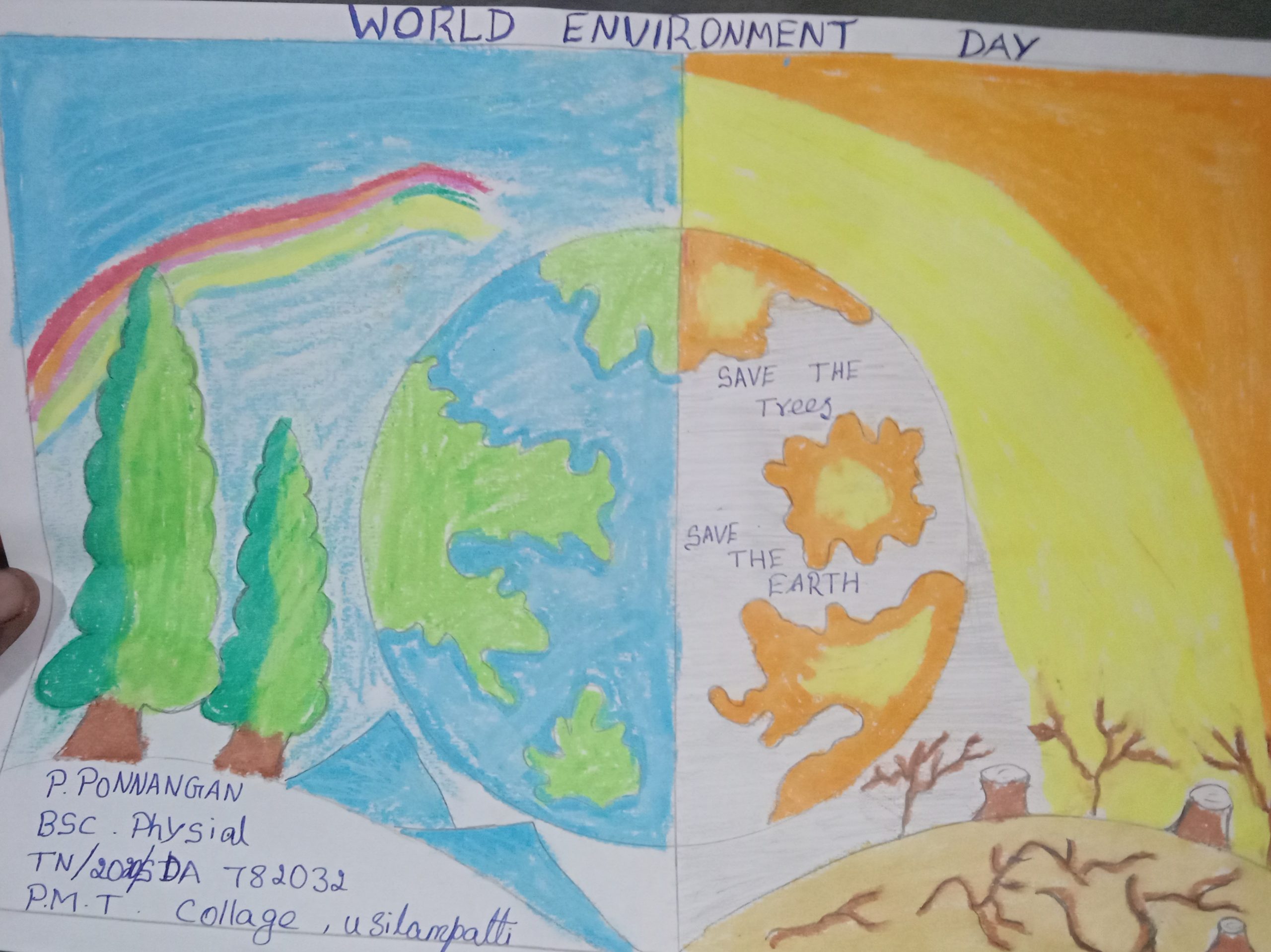 How to Draw World Environment Day Poster | Easy and Colorful Drawings