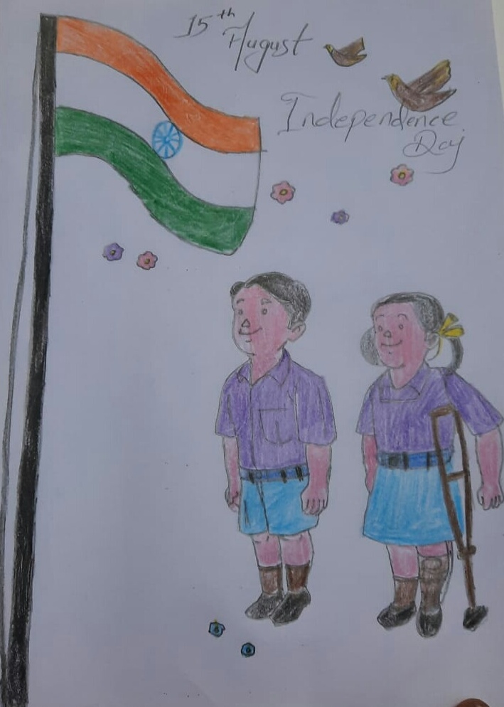 SCENERY DRAWING OF INDEPENDENCE DAY | 15 AUGUST DRAWING| INDEPENDENCE DAY  SCENERY DRAWING | Art drawings for kids, Indipendente day drawing, Colorful  drawings