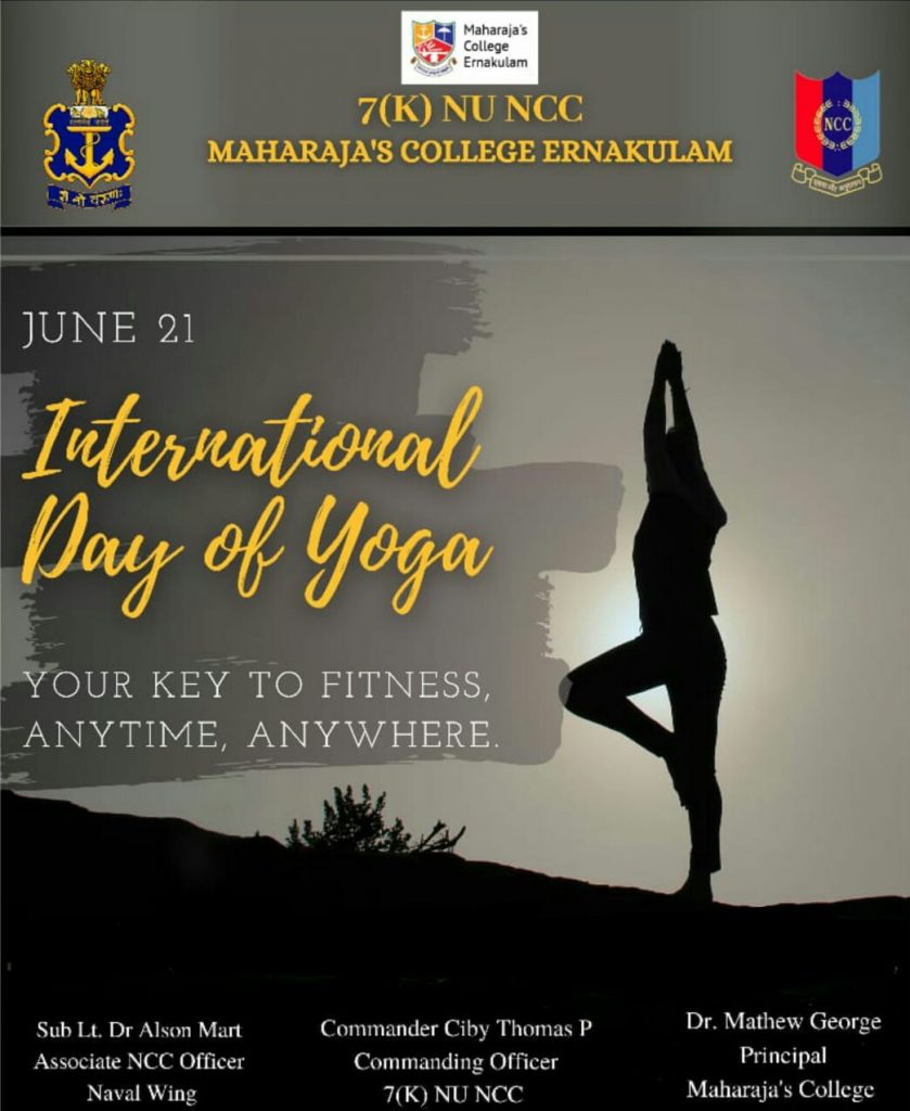 Yoga day handmade poster – India NCC