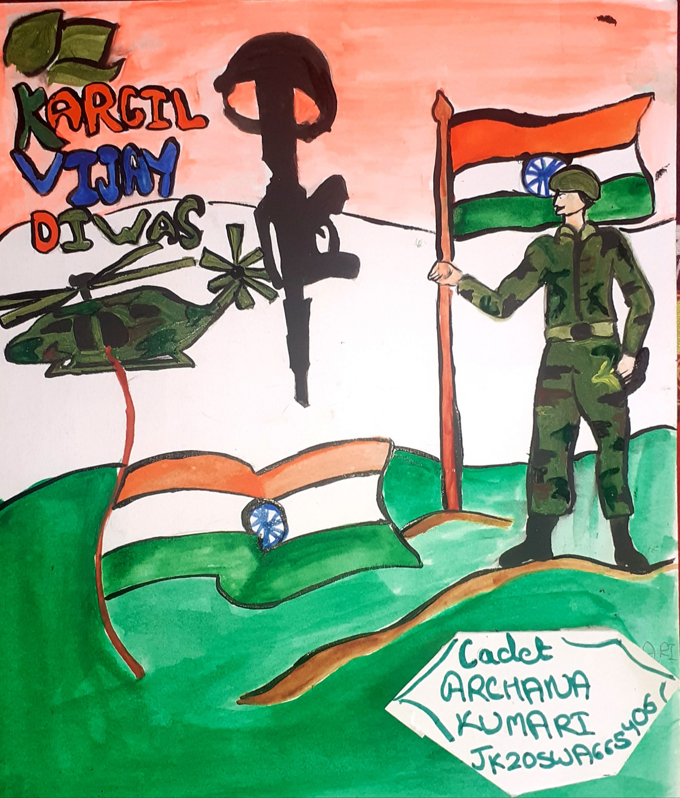 POSTER ON KARGIL VIJAY DIWAS – India NCC