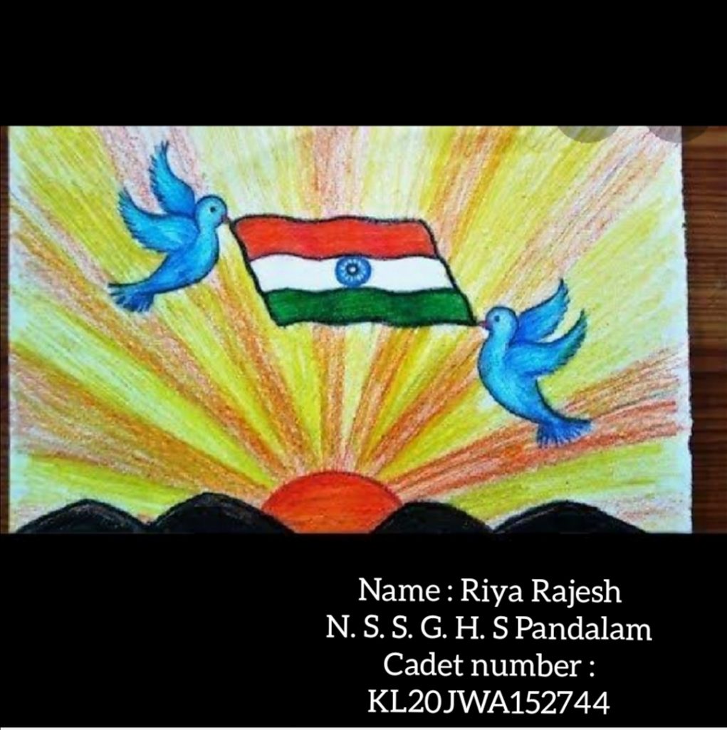 How To Draw Indian National Flag|Independence Day Scenery Drawing|Har Ghar  Tiranga Drawing Easy - YouTube