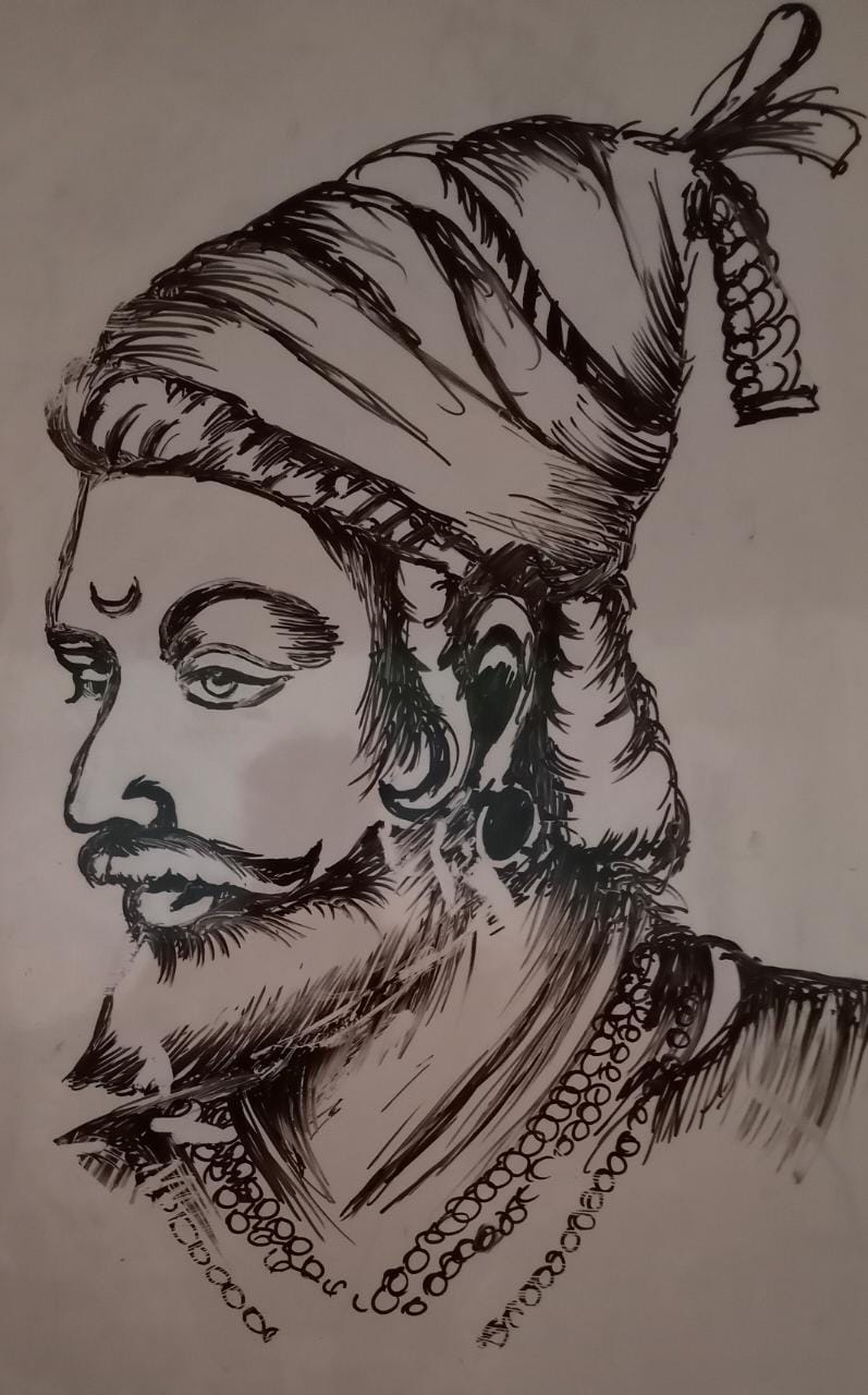 How to Draw Shivaji Maharaj Face Pencil Drawing || Step by Step - YouTube