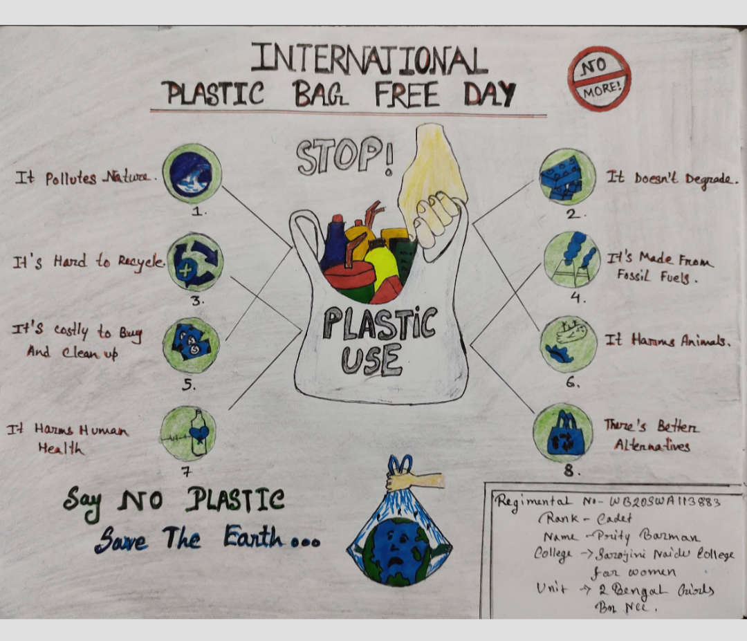 International plastic bag free day – India NCC