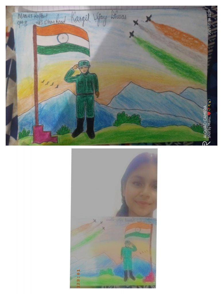 Painting on kargil Vijay diwas – India NCC