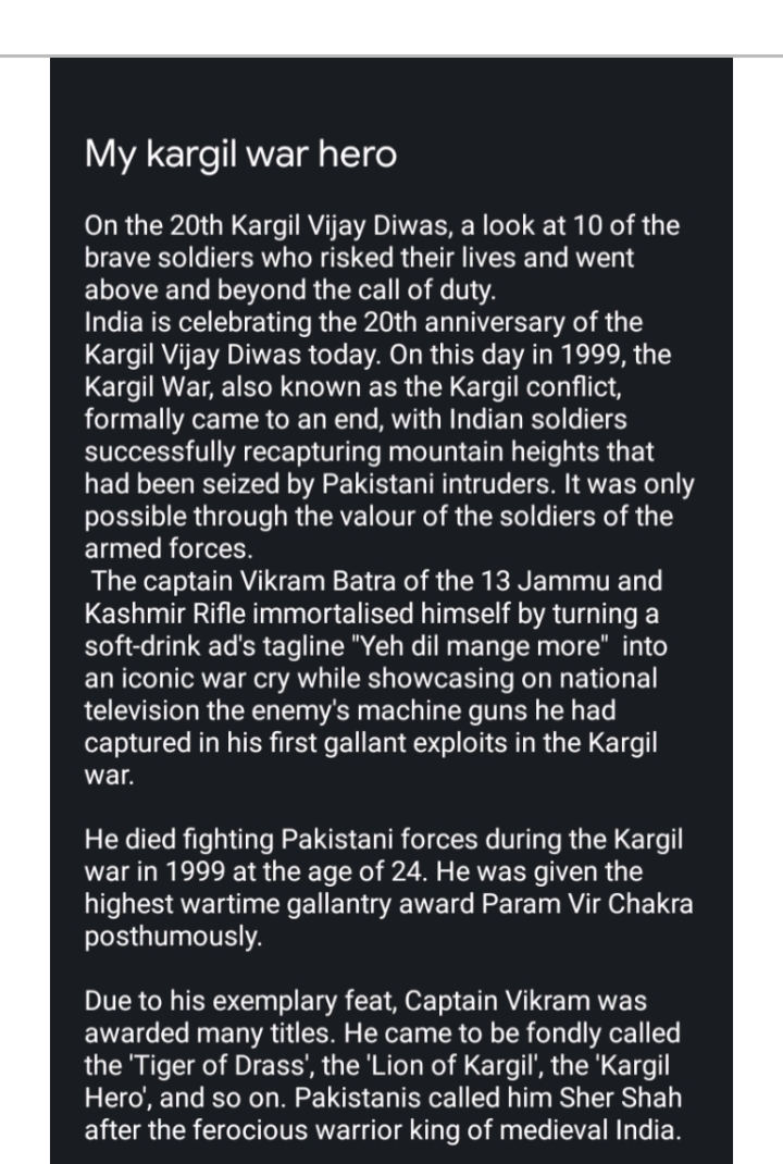 essay on my favourite hero of kargil war