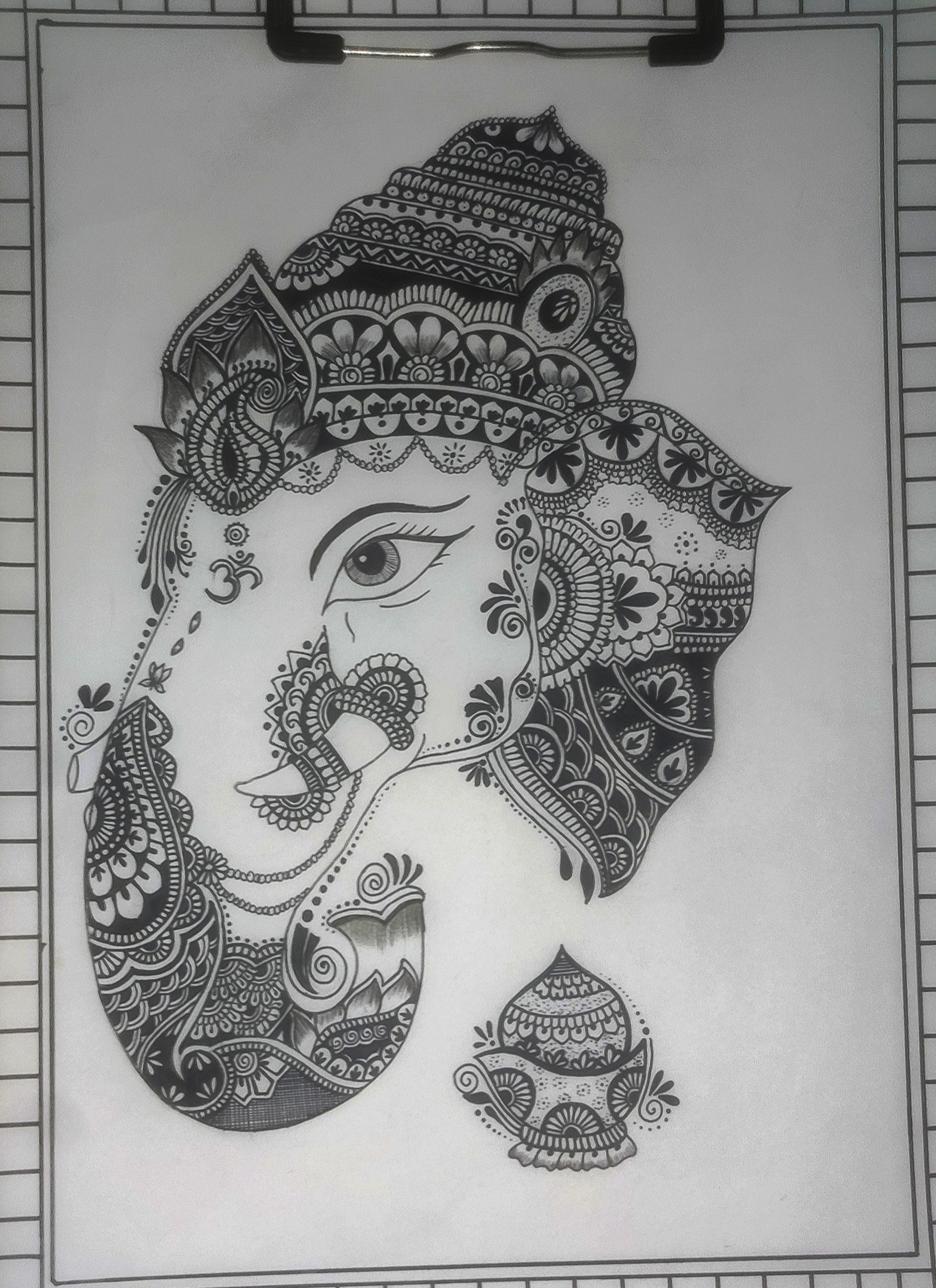 Lord Ganesha Drawing, Lord Ganesh Colour pencil drawing,Ganesh Chaturthi  Drawing - YouTube