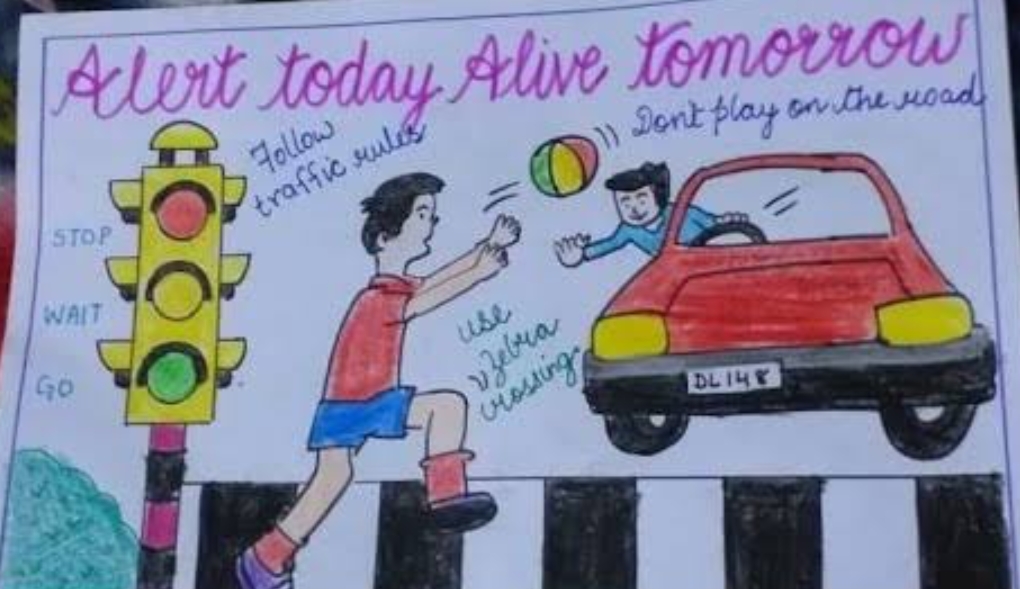 Traffic awareness poster – India NCC