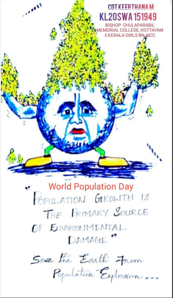 Poster on World Population Day India NCC