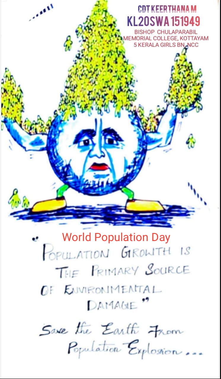 Poster on World Population Day India NCC