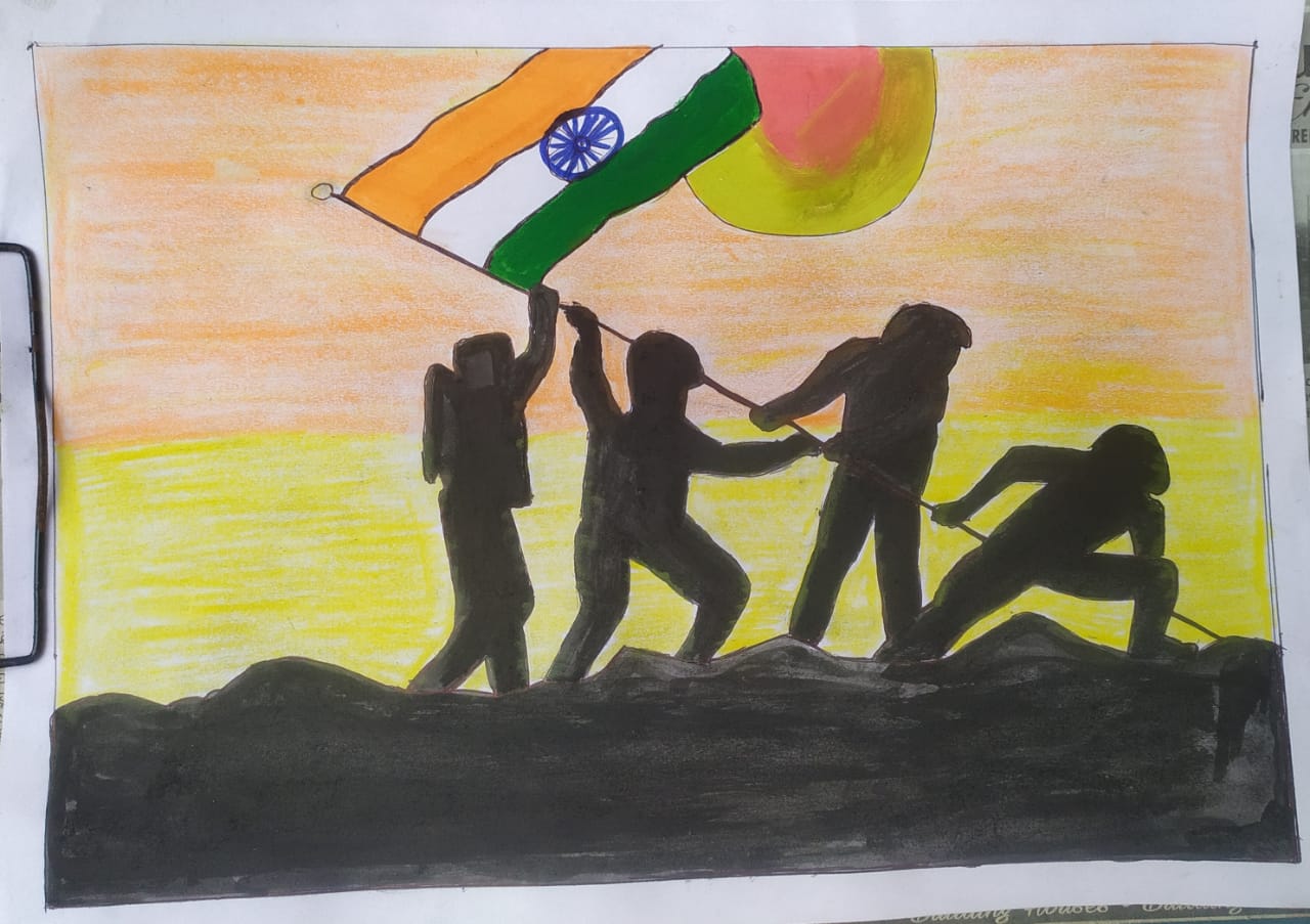 Painting on Kargil Vijay Diwas – India NCC