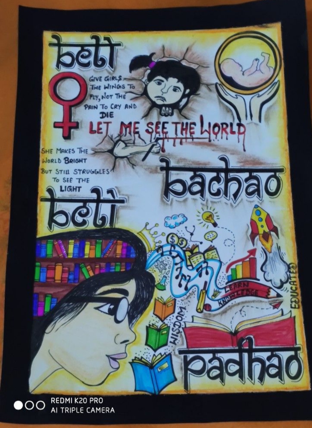 Poster Making Beti Bachao Beti Padhao India Ncc