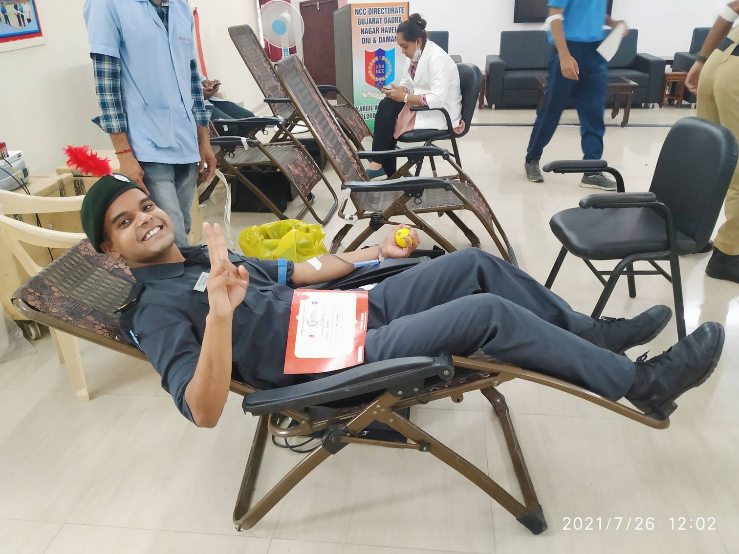 Blood Donation Camp NCC Headquarters Ahmedabad – India NCC