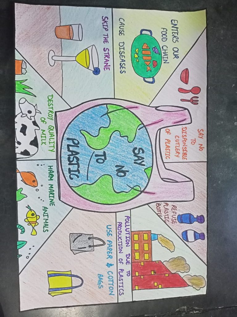 Say no to plastic drawing || ban plastic bottle pollution poster chart for  school students (easy) - … | Save water poster drawing, Poster drawing,  Save water poster