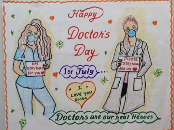 doctor day drawing. doctors day poster making | By Easy Drawing SAFacebook