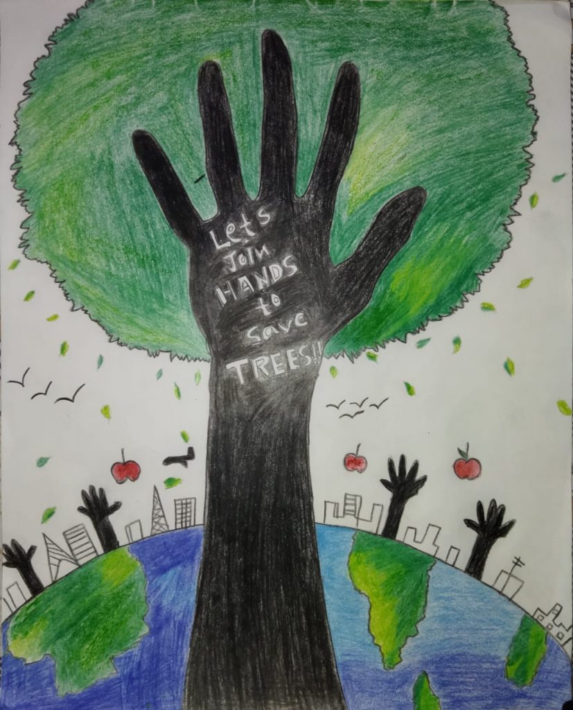Plant trees\save trees easy poster making || Van Mahotsav poster Drawing -  YouTube