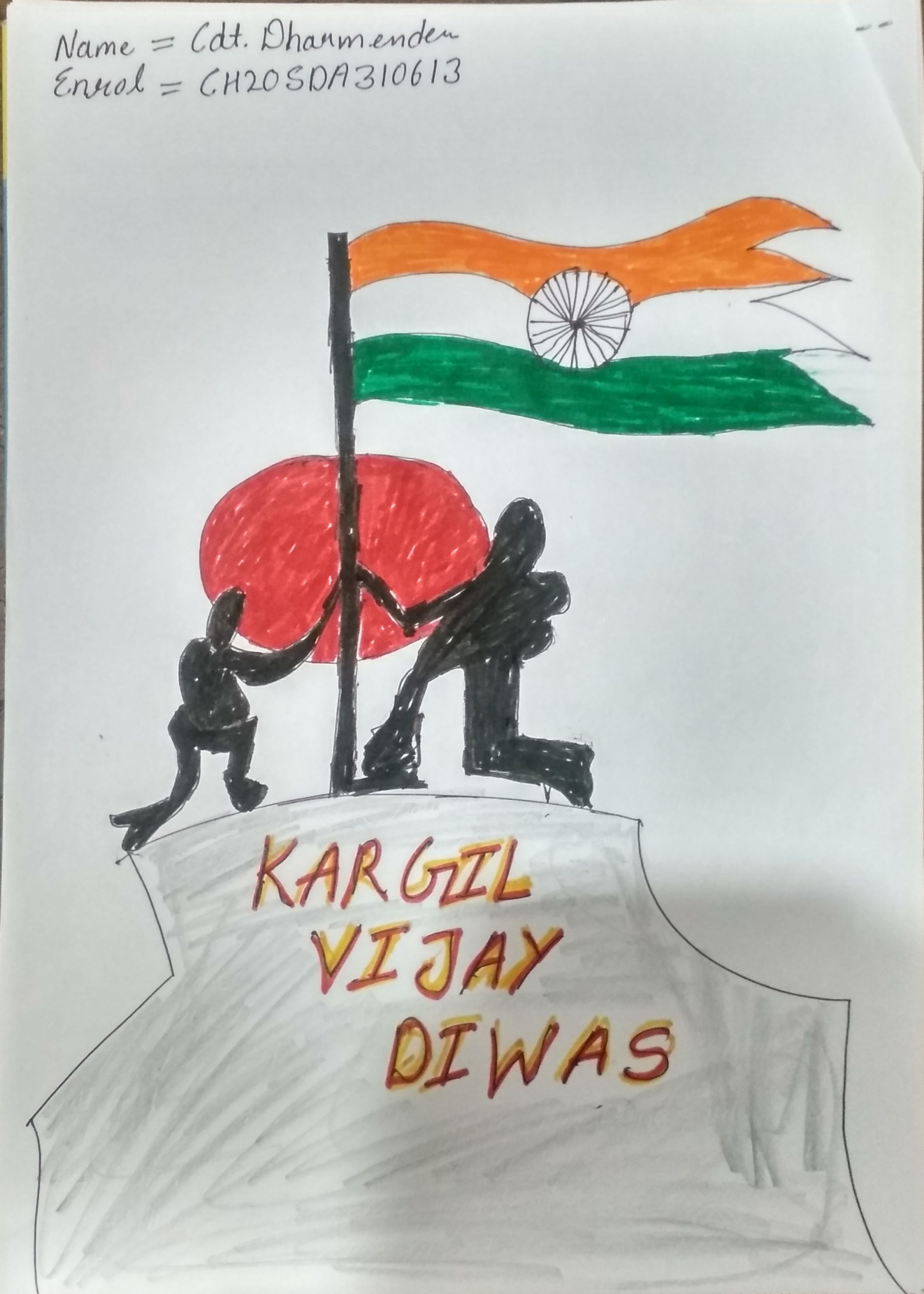 Poster on kargil vijay diwas – India NCC