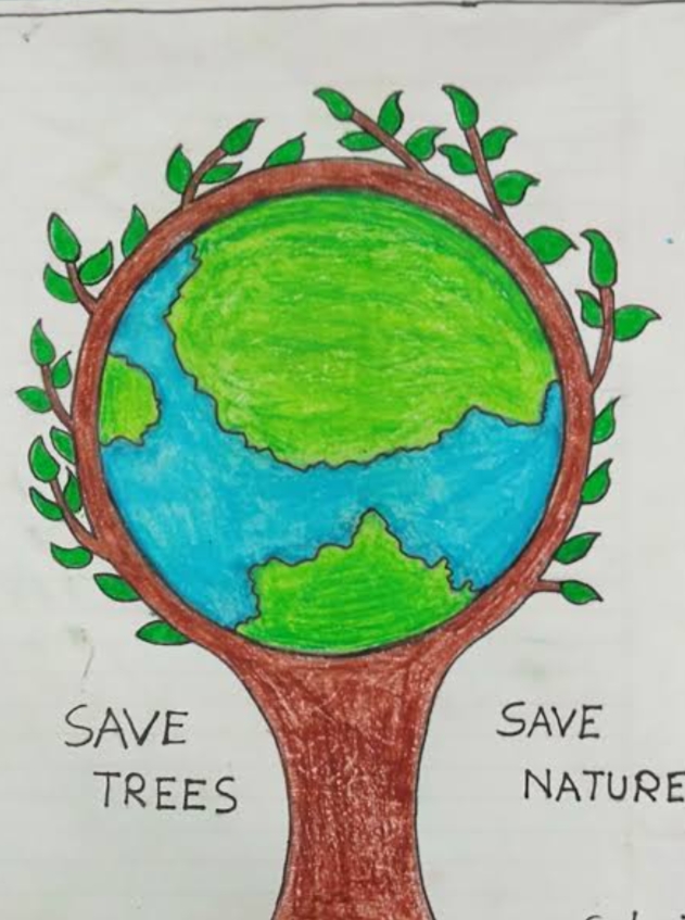 Save Nature Save Environment Drawing easy | Save Trees Save World Poster |  Environment Day Poster - YouTube