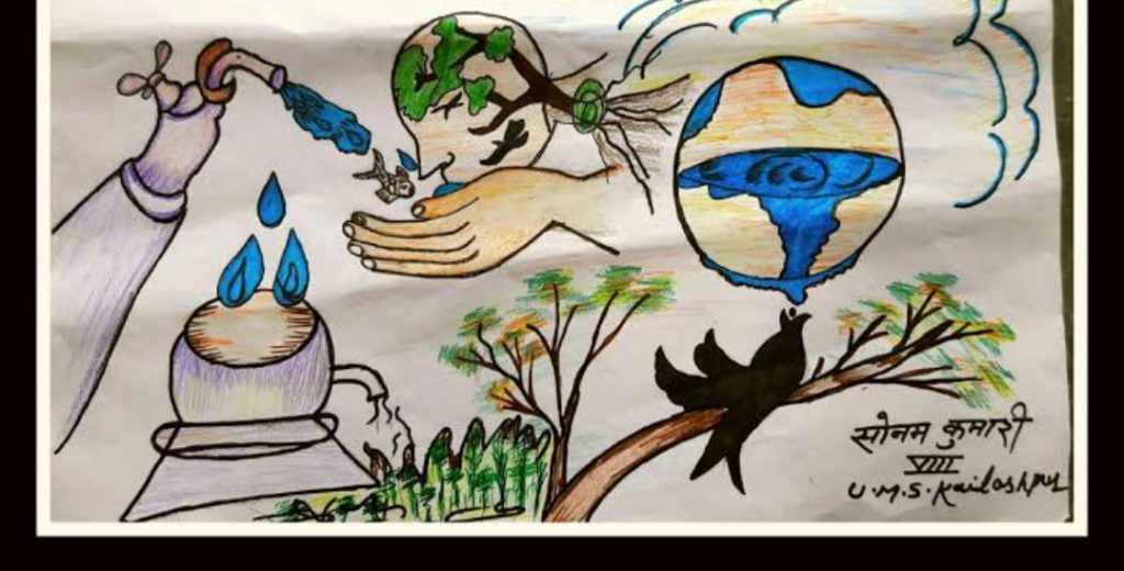 Save water poster drawing || How to draw save water step by step || poster  on water conservation|| - YouTube