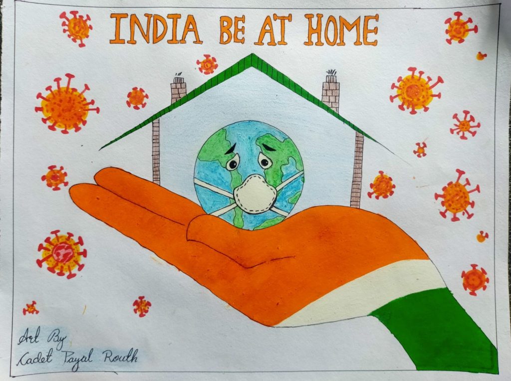 Simple drawing and wall painting – India NCC