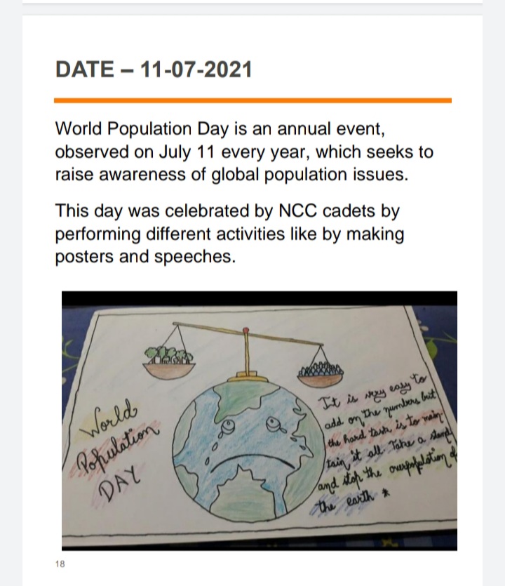 World population day India NCC