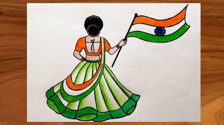 Independence Day Drawing for Kids Step by Step  Drawing for beginners