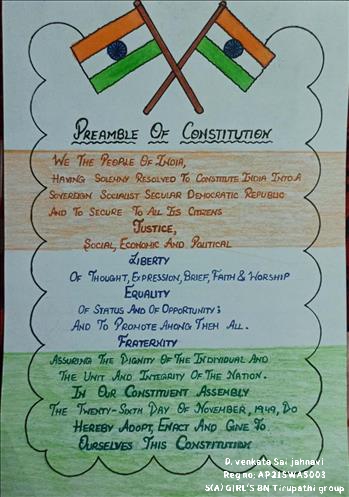 short essay on preamble of indian constitution