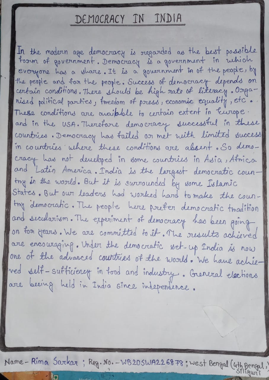 short essay on government of india