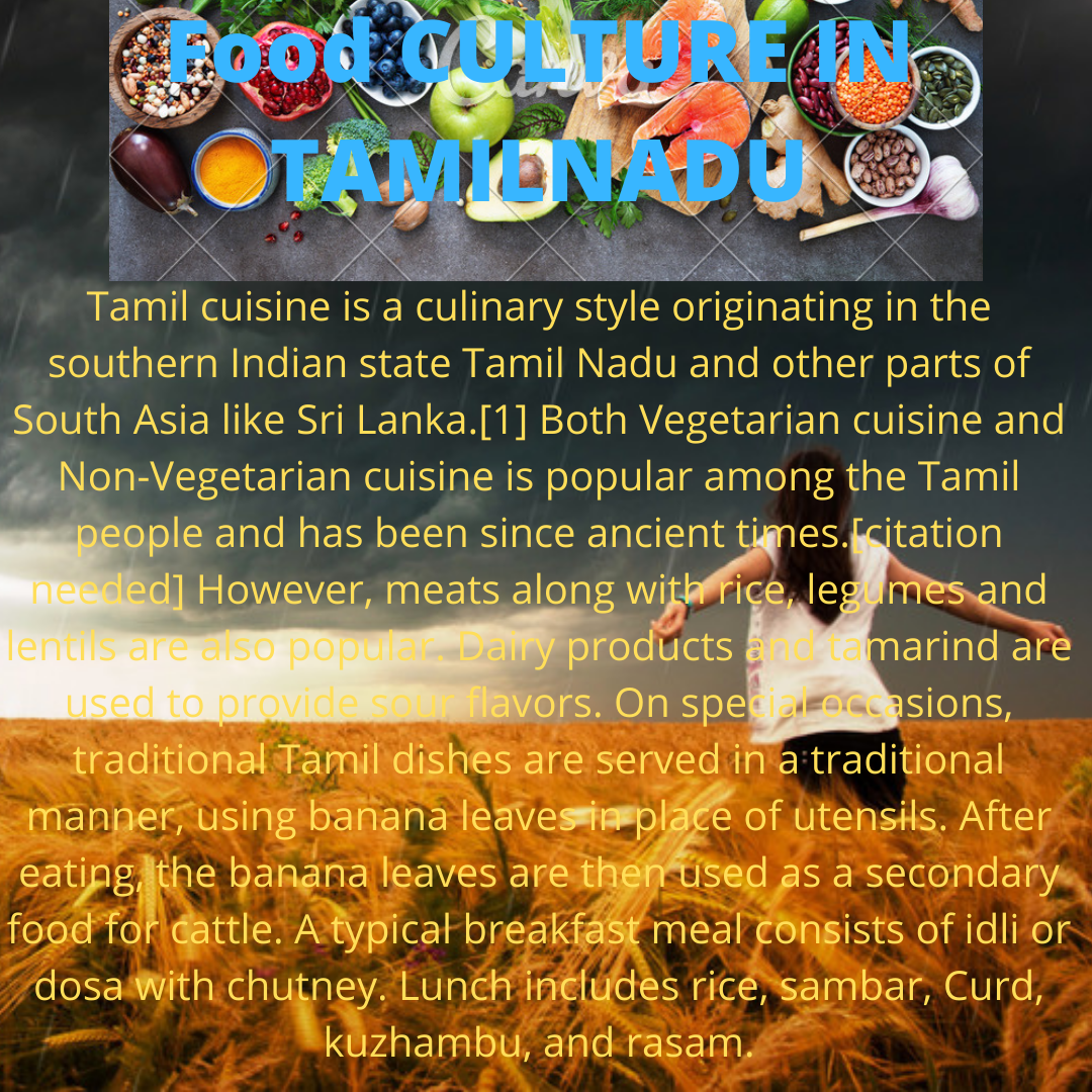 FOOD CULTURE IN TAMILNADU India NCC