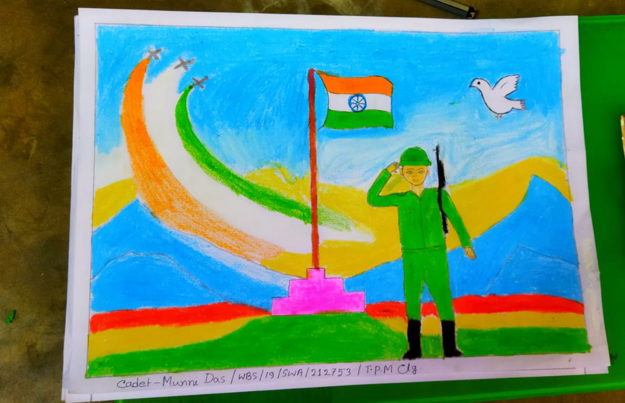 Simple drawing and wall painting – India NCC
