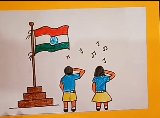 Republic day special scenery drawing ideas. Republic day celebration at  school | school, drawing, party | Republic day celebration at school.. Easy  scenery drawing ideas for beginners | By Drawing BookFacebook