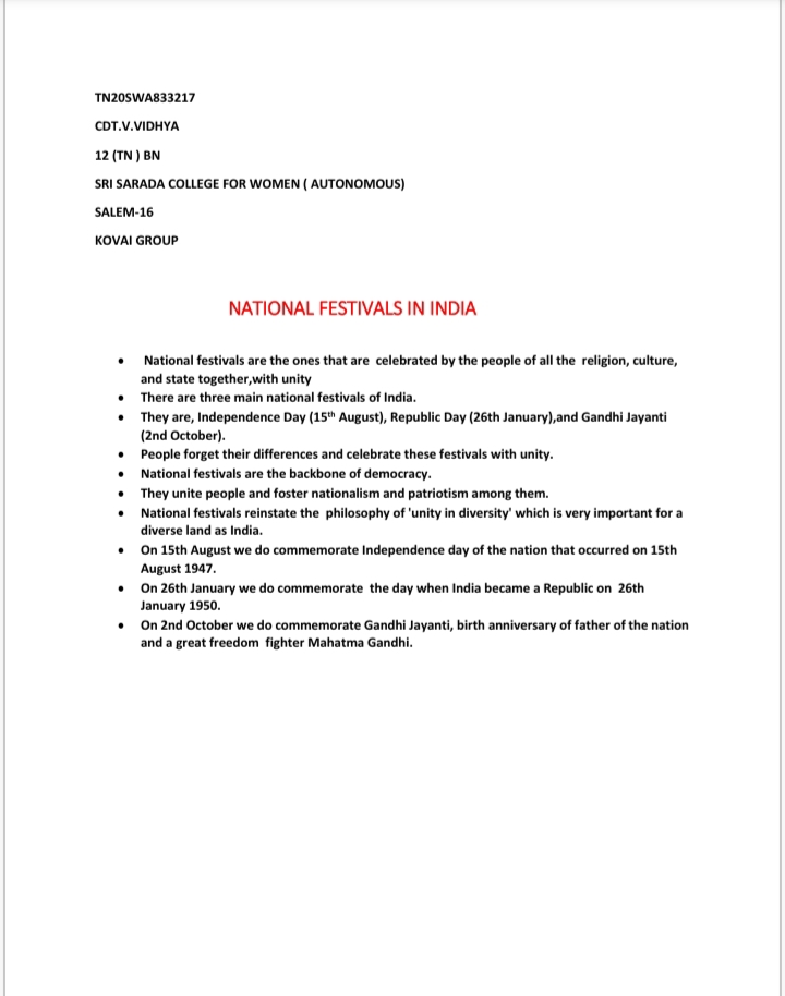 Articles On National Festivals in India – India NCC