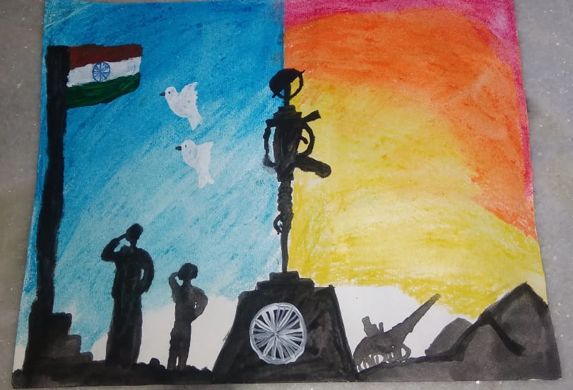 Drawing on Kargil Vijay Diwas – India NCC