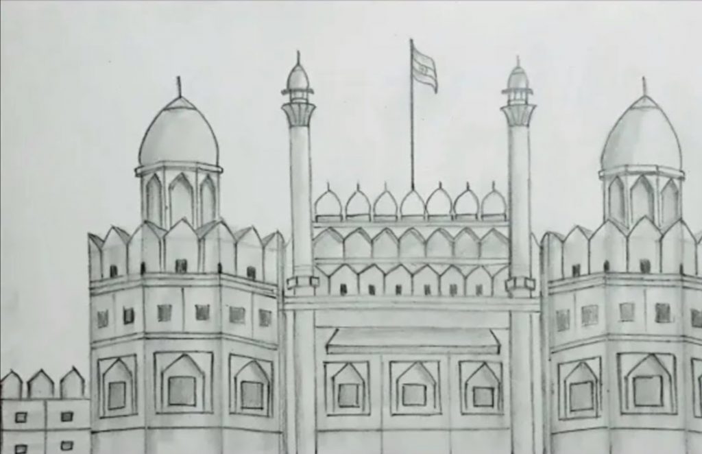 How to draw red fort delhi in ms paint – Artofit