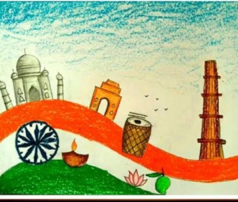 India Culture Drawing/Beauty of Karnataka Culture Drawing/Diversity of India  Poster for Competition - YouTube