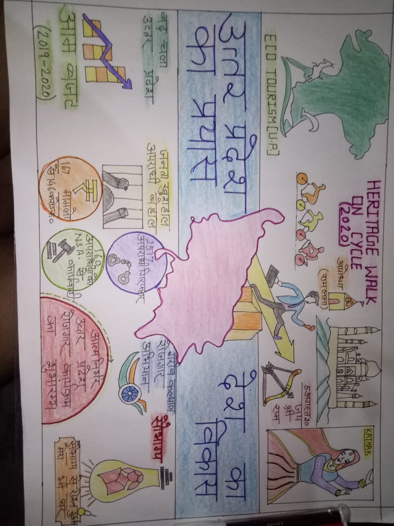 Flag Area Chart On Uttar Pradesh Ka Prayas Desh ka Vikas – India NCC