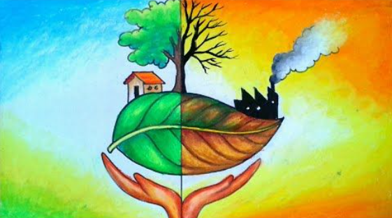 save environment drawing||world earth day poster painting ||pollution  drawing - YouTube